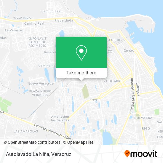 Autolavado La Niña map