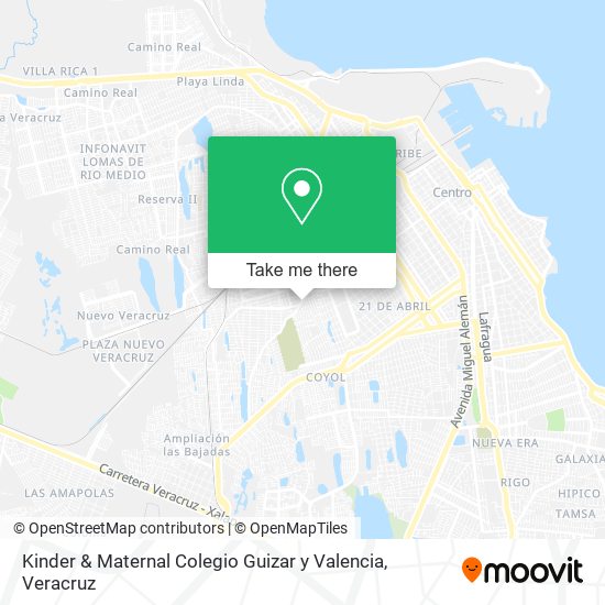 Mapa de Kinder & Maternal Colegio Guizar y Valencia