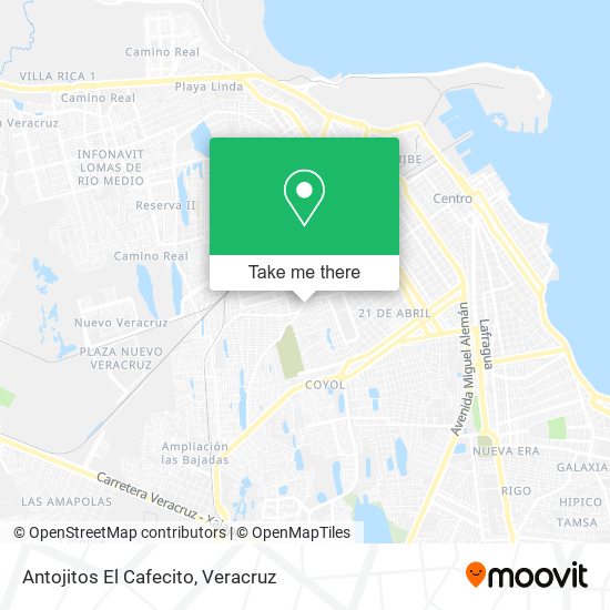 Mapa de Antojitos El Cafecito