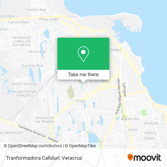 Tranformadora Cafidurl map