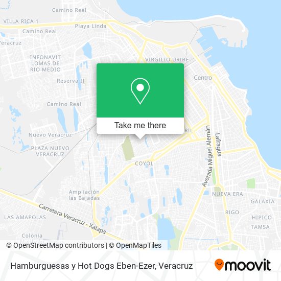 Mapa de Hamburguesas y Hot Dogs Eben-Ezer