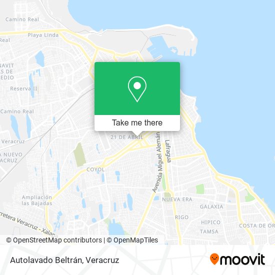 Autolavado Beltrán map