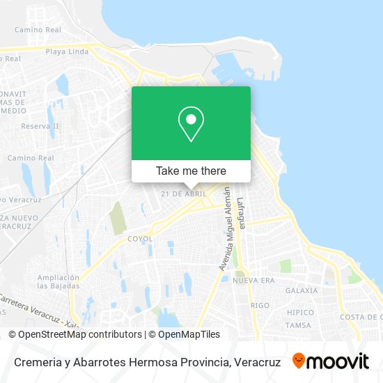 Cremeria y Abarrotes Hermosa Provincia map