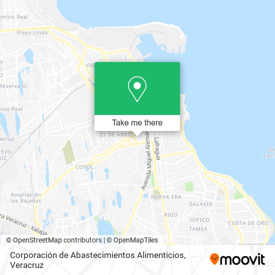Corporación de Abastecimientos Alimenticios map