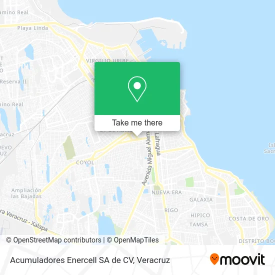 Acumuladores Enercell SA de CV map