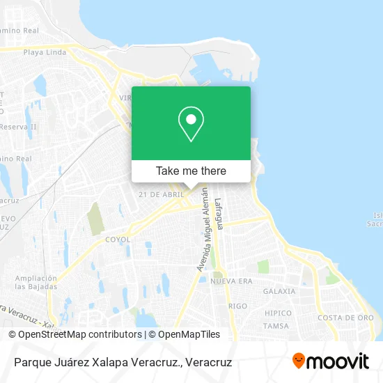 Parque Juárez Xalapa Veracruz. map
