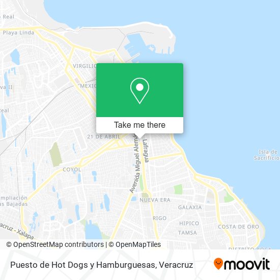 Puesto de Hot Dogs y Hamburguesas map