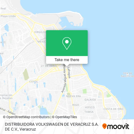 Mapa de DISTRIBUIDORA VOLKSWAGEN DE VERACRUZ S.A. DE C.V.