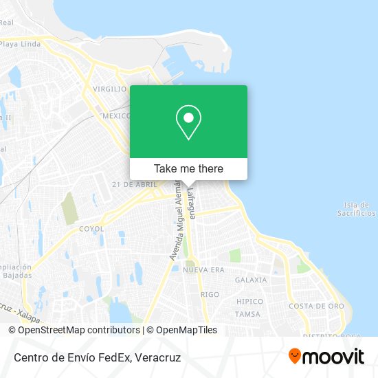 Centro de Envío FedEx map