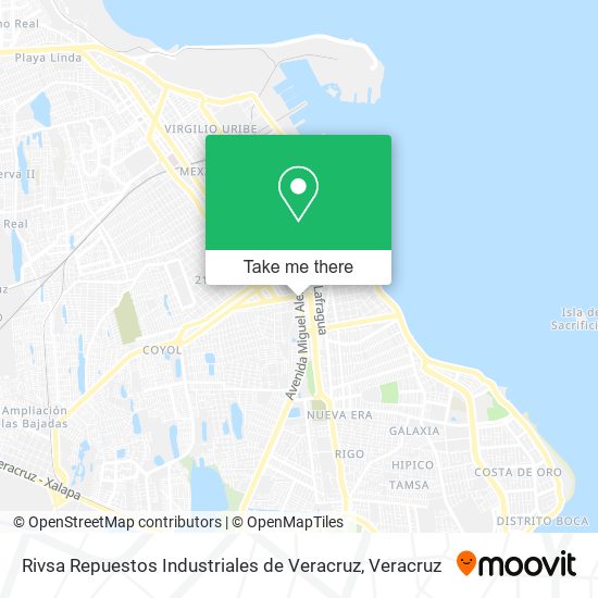 Mapa de Rivsa Repuestos Industriales de Veracruz