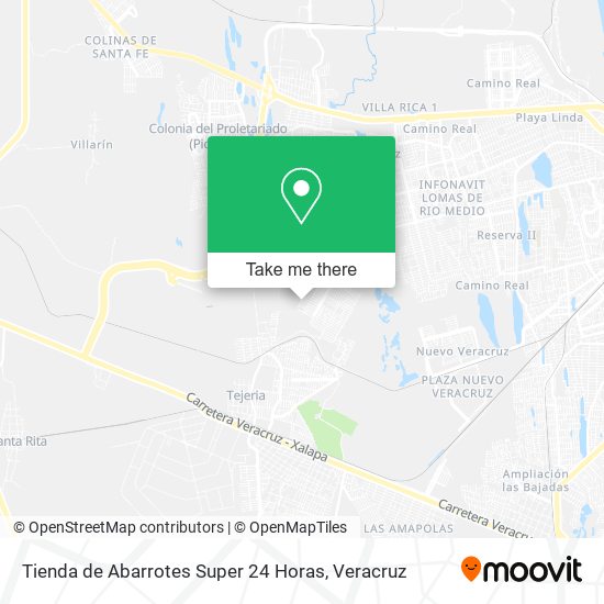 Mapa de Tienda de Abarrotes Super 24 Horas