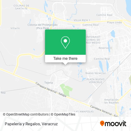 Papelería y Regalos map