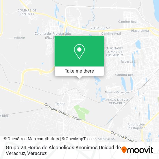 Grupo 24 Horas de Alcoholicos Anonimos Unidad de Veracruz map