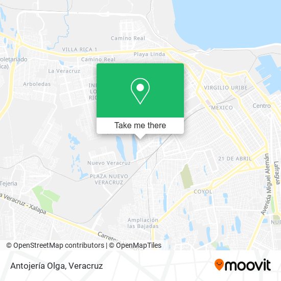 Mapa de Antojería Olga