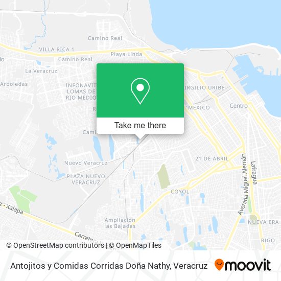 Mapa de Antojitos y Comidas Corridas Doña Nathy
