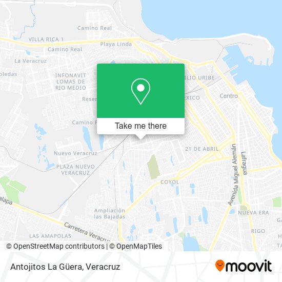 Antojitos La Güera map