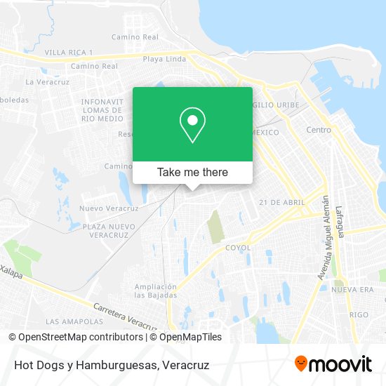 Hot Dogs y Hamburguesas map