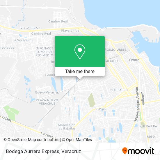 Bodega Aurrera Express map