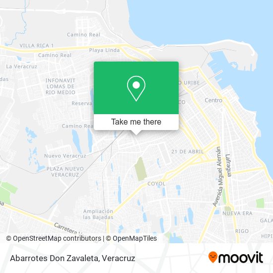 Mapa de Abarrotes Don Zavaleta