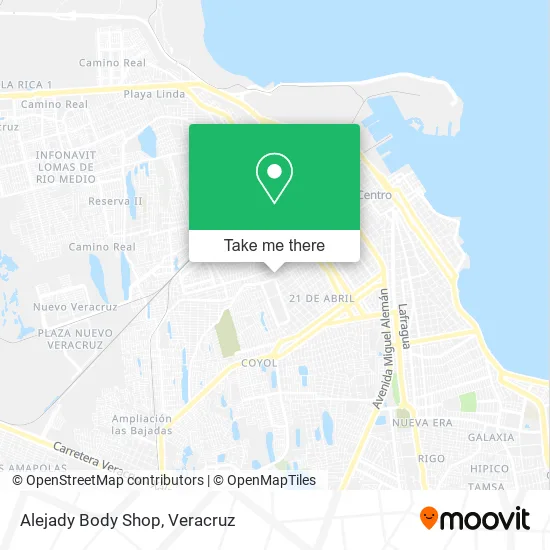 Alejady Body Shop map