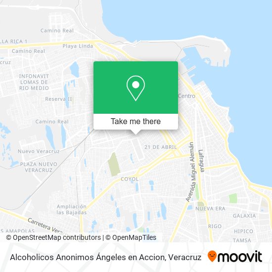 Alcoholicos Anonimos Ángeles en Accion map