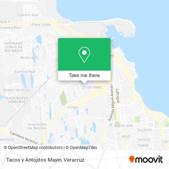 Tacos y Antojitos Mayin map