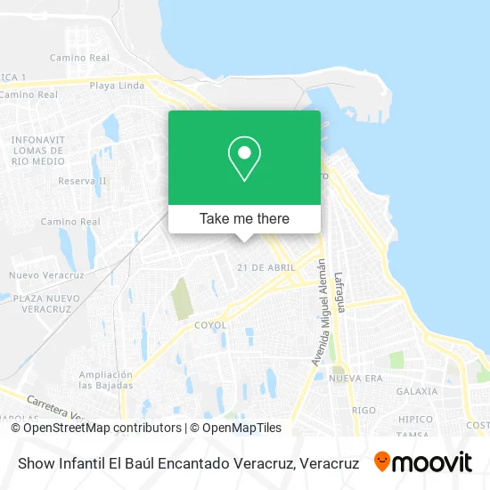 Show Infantil El Baúl Encantado Veracruz map