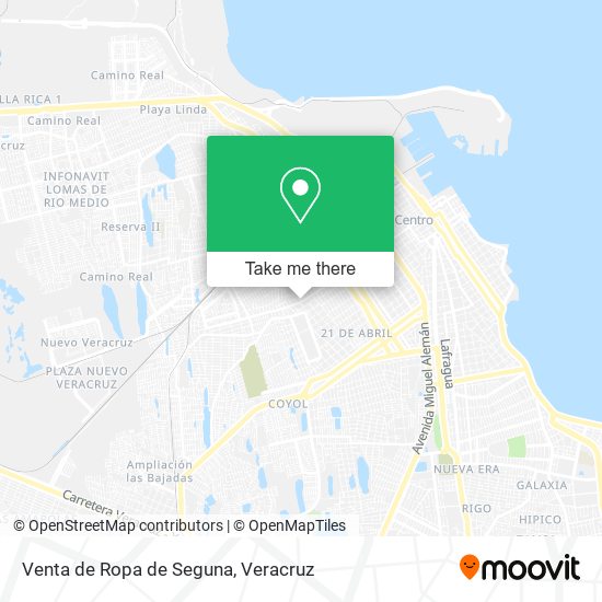 Venta de Ropa de Seguna map
