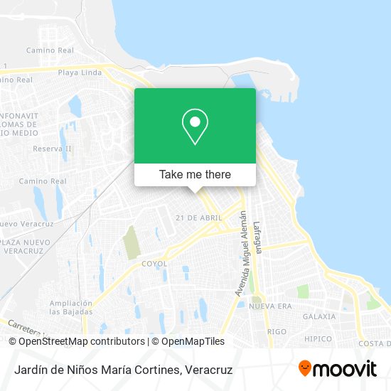 Mapa de Jardín de Niños María Cortines