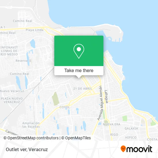 Mapa de Outlet ver