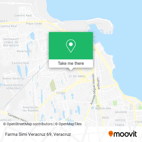 Mapa de Farma Simi Veracruz 69