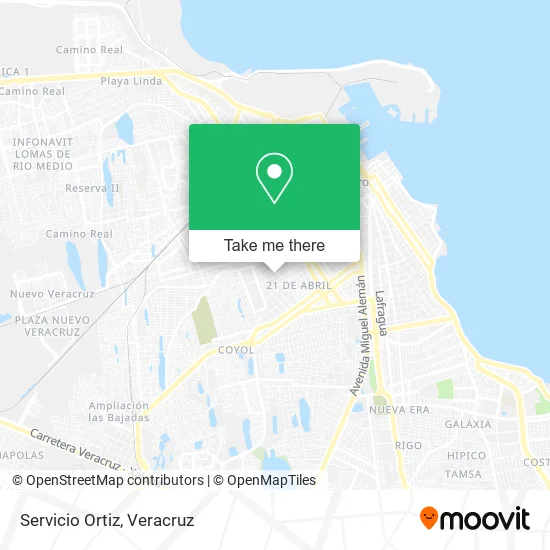 Servicio Ortiz map