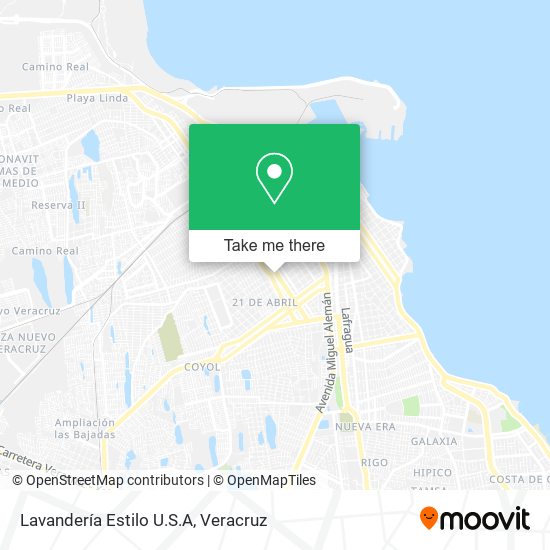 Lavandería Estilo U.S.A map