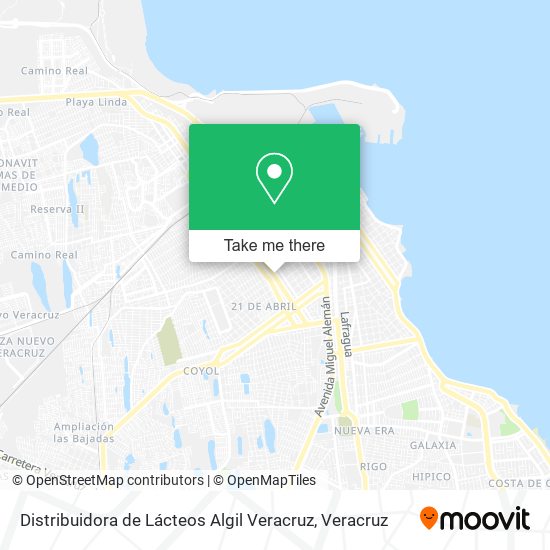 Distribuidora de Lácteos Algil Veracruz map
