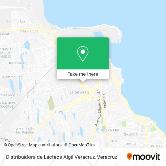 Distribuidora de Lácteos Algil Veracruz map