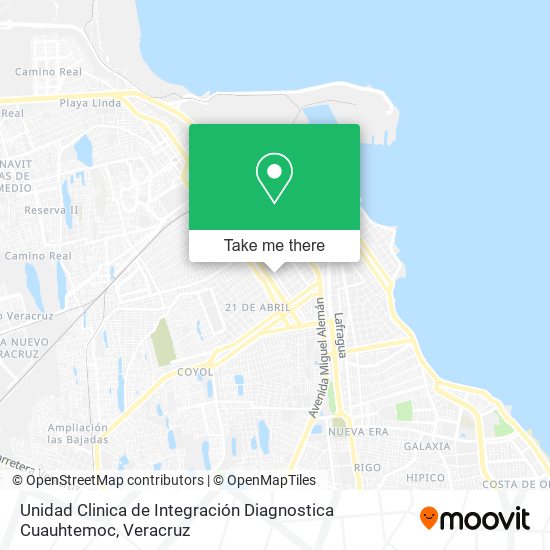 Unidad Clinica de Integración Diagnostica Cuauhtemoc map