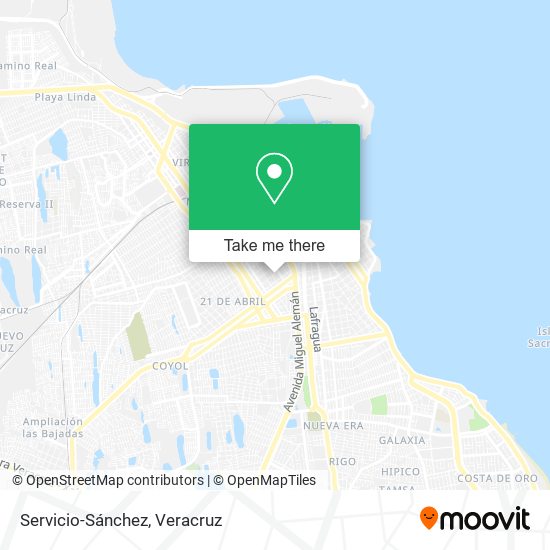 Servicio-Sánchez map