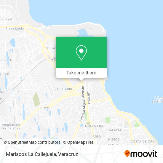 Mariscos La Callejuela map