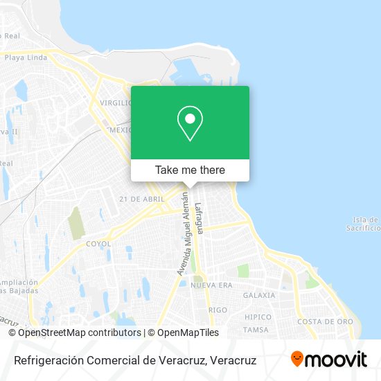 Refrigeración Comercial de Veracruz map