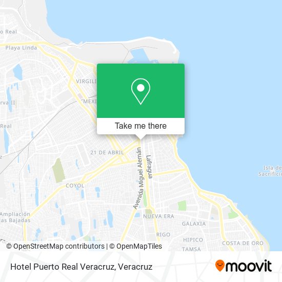 Hotel Puerto Real Veracruz map