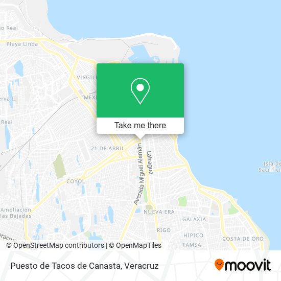 Puesto de Tacos de Canasta map