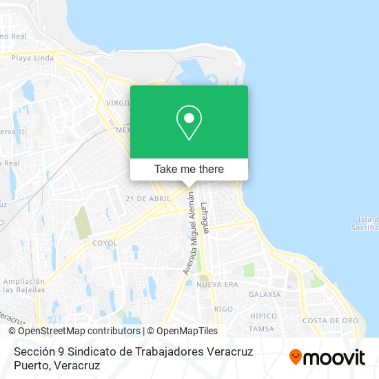 Mapa de Sección 9 Sindicato de Trabajadores Veracruz Puerto