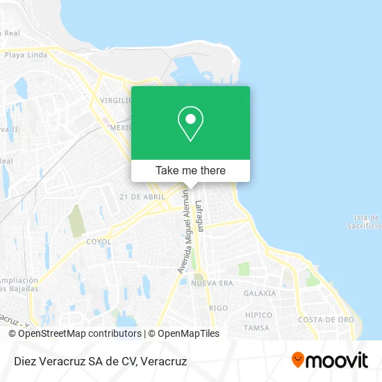 Diez Veracruz SA de CV map
