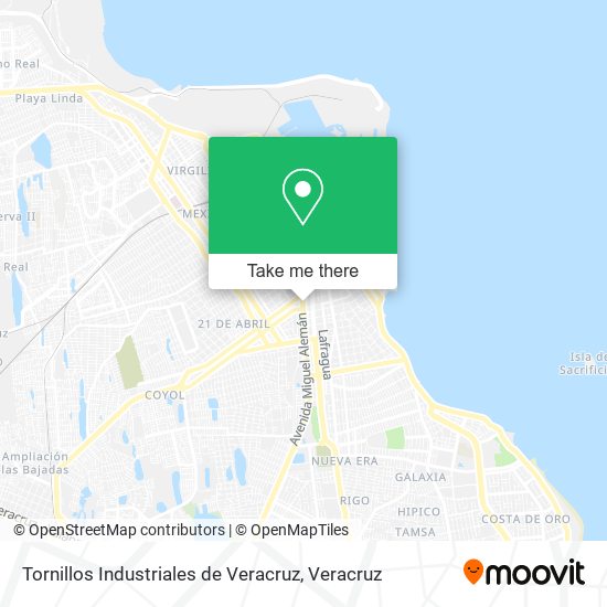 Tornillos Industriales de Veracruz map