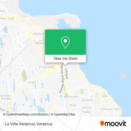 La Viña Veracruz map