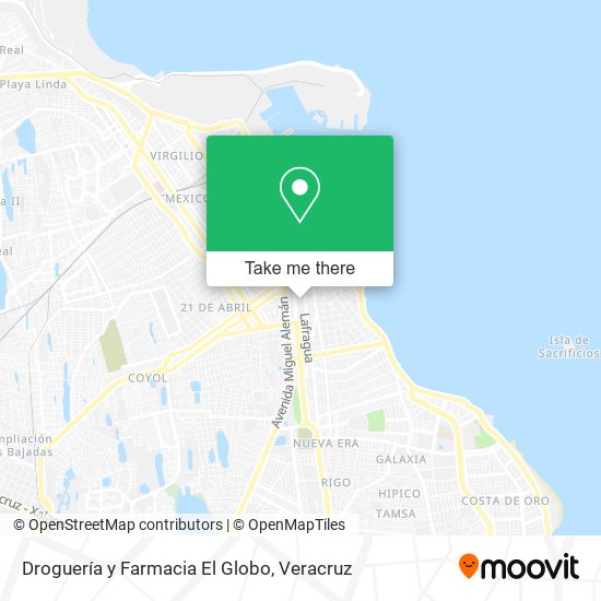 Droguería y Farmacia El Globo map