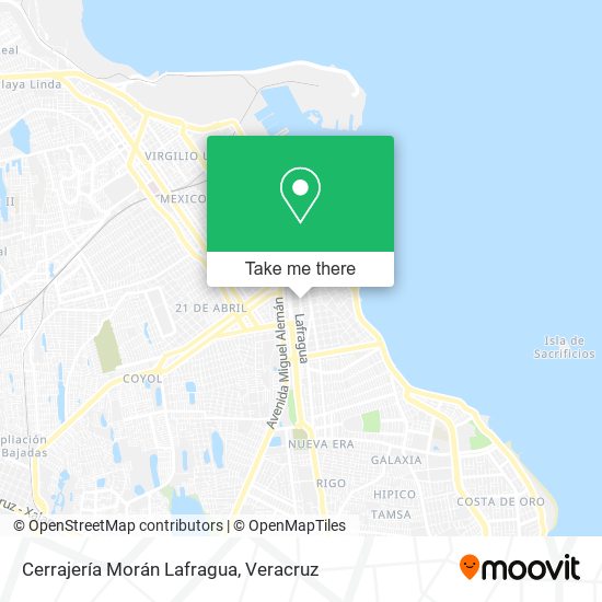Cerrajería Morán Lafragua map