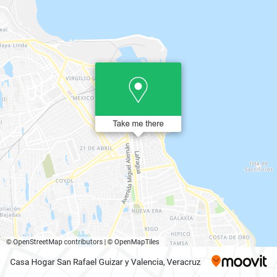 Mapa de Casa Hogar San Rafael Guizar y Valencia