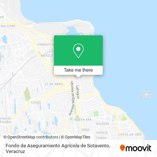 Fondo de Aseguramiento Agrícola de Sotavento map