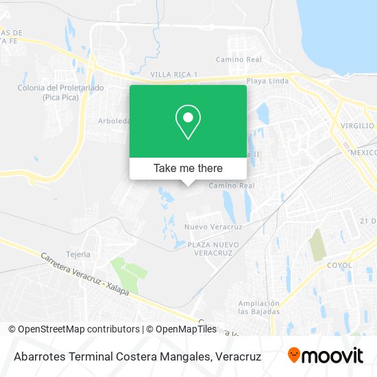 Abarrotes Terminal Costera Mangales map